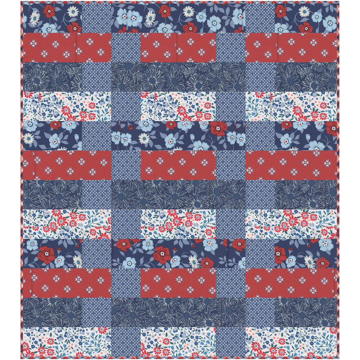 Kapital パッチワーク柄転写プリントナイロンブルゾン 花柄 再構築 Windham Fabrics Front Porch Olympiad Quilt Kit
